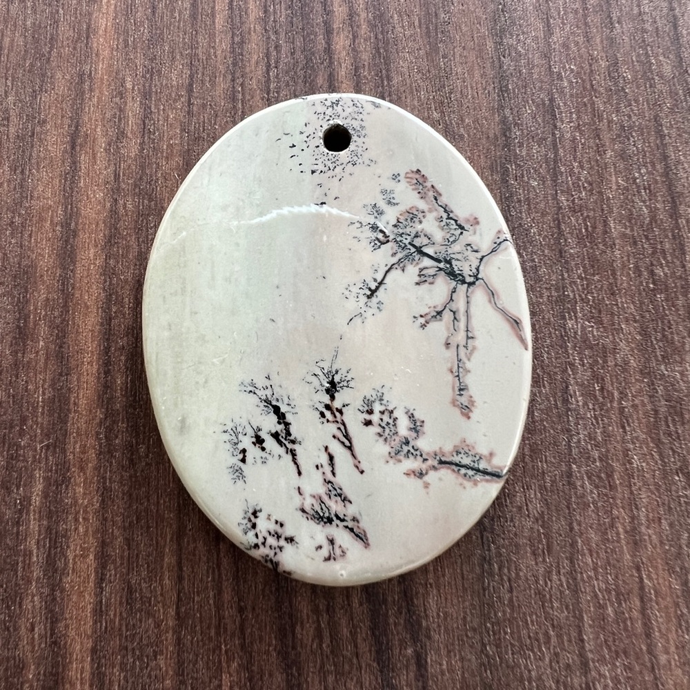 Artisan stone ceramic large pendant